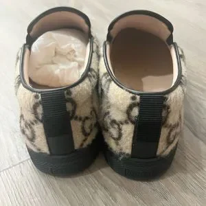 Gucci | Shoes | Mens Gucci Dublin Beige Monogram Logo Slip  display picture 3
